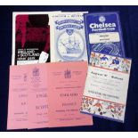 Football programmes, minor International selection inc. England 'B' v Holland 1950 (at Newcastle),