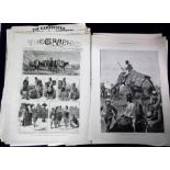 Ephemera, Burma, a quantity of sheets from Illustrated London News & The Graphic all relating to