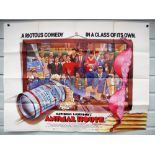 Film Poster, Animal House (1978) UK Quad cinema poster, folded 30"x 40" in very good condition
