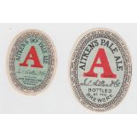 Beer labels, James Aitken & Co, Falkirk, 90/- Pale Ale bottled by Hunter & Sons, Peterhead and