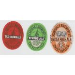 Beer labels, Scarsdale Brewery Co, Chesterfield, Strong Ale, Old Brown Ale, & India Pale Ale, v.o's,