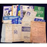 Football programmes, Reading home & away selection, 1940's onwards inc. Chelsea v Reading 1943/4 FLC