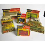 1970s Dinky Toys, 308 Leyland 384 Tractor, 410 Bedford Royal Mail Van, 410 Bedford Van, 412