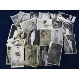 Photo's, a collection of 20+ postcard size and snapshot size b&w glamour cards, mostly 1950's/70's