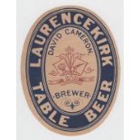 Beer label, David Cameron, Laurencekirk, Table Beer, v.o, (gd) (1)