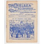 Football programme, Chelsea v Bradford City, 2 April, 1915, Division 1 (NOT ex-binder, some very