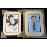 Snooker Autographs, a collection of 11 framed & glazed large size photographs & caricatures of