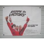 Film Posters, Two UK Quad cinema posters with football interest, Escape To Victory (1981), poster