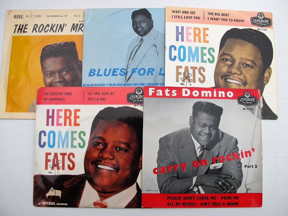 Records/Rock n Roll, Fats Domino, 8 UK 7" Eps, & 6 UK 7" singles Inc. The Rockin' Mr D Vol 3,