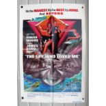 Film Poster, James Bond - The Spy Who Loved Me (1977) US one sheet cinema poster, folded 27"x 41" in