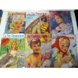 Glamour magazines, selection, various ages & titles inc. 'La Vie Parisienne', 9 issues, 1950-58,