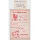 Football ticket/programme, ticket from the Marlow v Fulham Friendly game, 2 April 1956 (vg), sold