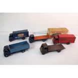 Dinky Toys Guy Lorries, 511 Guy 4-Ton Lorry, dark blue cab and chassis, light blue back and hubs, in