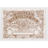 Beer label, Disher's, Edinburgh United Breweries Ltd, Ten Guinea Ale, horizontal rectangular (