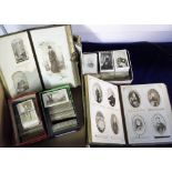 Photographs, a large collection of carte-de-visite photos in two vintage albums & loose in three