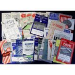 Football programmes, selection of 1950's programmes inc. Liverpool v Stoke 52/3, Man Utd 53/4, Notts