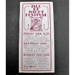 Isle Of Wight Festival, Original 1970 double-sided flyer featuring Jimi Hendrix, The WHO, Free,