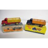 Dinky Toys 417 Leyland Comet Lorry, dark blue cab and chassis, dark yellow back, red hubs, 531