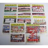 Trade cards, Football, Thomson (Hornet), Top Teams of Today & Yesterday, set of 8 plates showing
