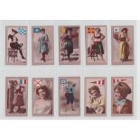 Cigarette cards, USA, ATC, Beauties, International Code of Signals, 1st Series (green back) (set, 25