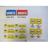 Trade advertising, Barratt's, selection of 8 proof confectionery printers colour targets in three