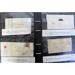 GB Postal History, a folder containing 22 items of early GB postal history, all Midlands &