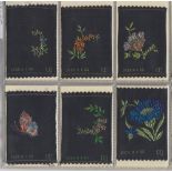 Tobacco silks, Turmac, two sets, Flower & Leaf Designs Series A (set, 25 silks) & Arms of Dutch East