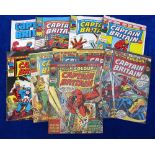 Marvel Comics, UK Captain Britain, 10 issues - No. 5, 6, 7, 8, 11 - 1976, No. 24, 25, 29, 31 -