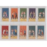 Cigarette cards, Carreras, The Science Of Boxing (Black Cat) (set, 50 cards) (gd)