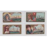 Cigarette cards, USA, Duke's, Ocean & River Steamers, 4 cards, SS Atlas, Canadian Pacific Line (