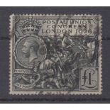 Stamp, GB 1929 £1 postal union congress 1929 SG438, fine used, (1)