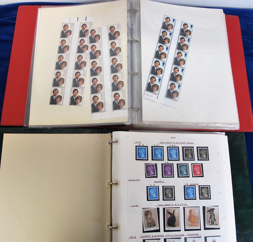 Stamps, GB, a folder of stamps mostly 1990-1998, mint, sets and singles, with values to £10, high