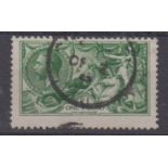 Stamp, GB, £1 Green Seahorse, 1913, SG403, fine used, centred high with heavy-ish circular date