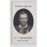 Cigarette card, Taddy, Prominent Footballers, New Zealand, type card, H.H. Messenger (gd) (1)