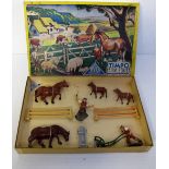 Toys, Lead Figures, Timpo Toys Farm Series boxed set, complete and in good condition.