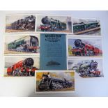 Trade cards, Modern Boy, Famous Railway Engines, special issue folder with 8/10 large colour railway