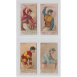 Cigarette cards, USA, Allen & Ginter, Racing Colors of the World (white border), four cards, Dwyer