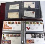 Stamps, GB, 2 Royal Mail First Day Cover Albums containing GB collection Victoria to QE2 including