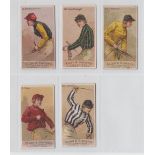 Cigarette cards, USA, Allen & Ginter, Racing Colors of the World (white border), five cards, Jas