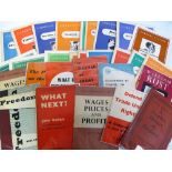 Ephemera, Political a mixed selection from the 1940's onwards of booklets & magazines mostly from