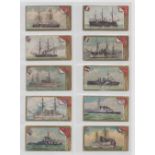 Cigarette cards, USA, Kinney, Naval Vessels of the World (set, 25 cards) (fair/gd)
