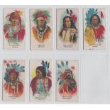 Cigarette cards, BAT, Indian Chiefs (7/50, nos 2, 7, 9, 10, 21, 23 & 36 (gd)