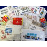 Stamps, a mixed selection including GB pre-decimal in blocks and singles, GB face in booklets and