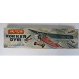 Model Aircraft, Veron - Fokker DV111, R/C model kit in original box complete with plans &