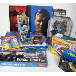 Toys, Comic, TV, Superheroes, 3 boxes of toys & collectables inc. Thunderbirds Talking alarm Clock &