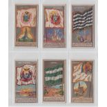 Cigarette cards, USA, Allen & Ginter, City Flags, 6 cards, New York, Philadelphia, Rotterdam, San