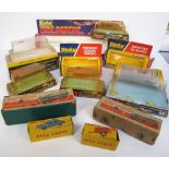 Toys, Dinky, 13 original empty boxes/bubble packs Inc. Bedford Articulated Lorry No. 521, Foden 14-