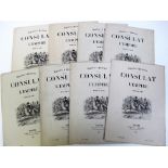 Militaria, 'Consulat et L'Empire', 8 volumes, circa 1845, each containing 2 engravings either of