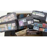 Stamps, GB & Channel Islands sets & singles, mint & used, 1960's to 1990's, all on stockcards (1,