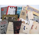 Militaria, a mixed selection of ephemera inc. menus, event items, booklets etc, noted Royal